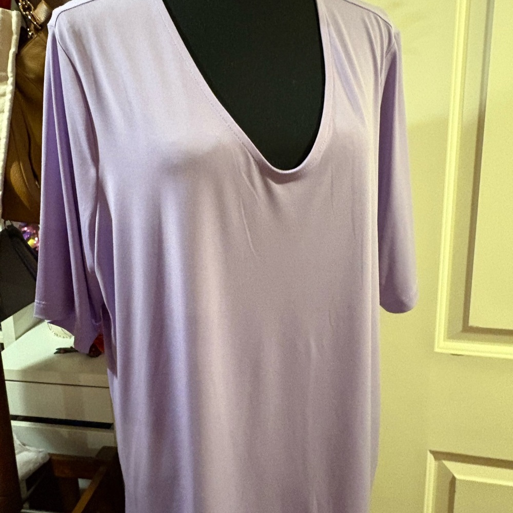 Lavender V-Neck Women's Top